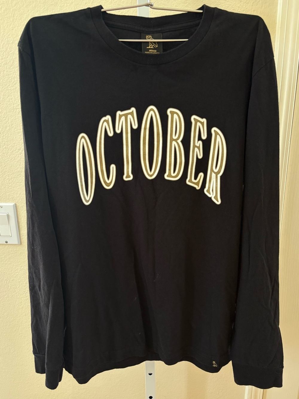 OVO October Long Sleeve Shirt in Black - Size M